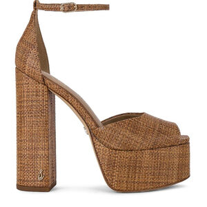 Sam Edelman Kayna Womens Platform Sandals Sz 9.5 luxury Ankle Strap Block Heel